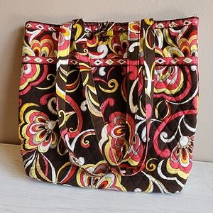 Vera Bradley Brown Flowered Pattern handbag